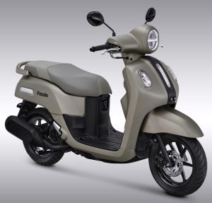 Yamaha Fazzio Hybrid Lux: Warna Titanium Gray Dan Jok Cokelat
